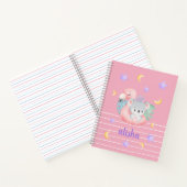 Carnet Cadeau rose mignon pour enfants Nom personnalisé (Intérieur)