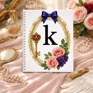Carnet Cadeau Significatif K Initial Élégant Régence