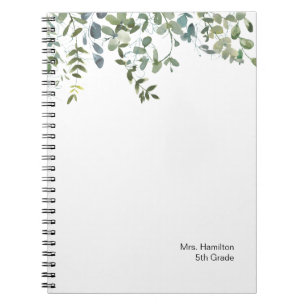 Carnet cadeau simple Eucalyptus Green Teacher
