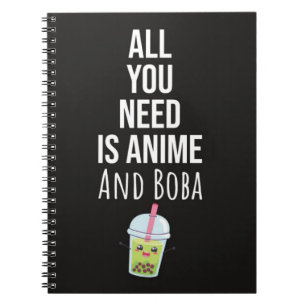 Carnet Cadeaux Anime Boba Mignons Thé à Bulles Otaku Kawa