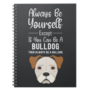 Carnet Cadeaux de Bulldog Mignon Humour d'Animaux de Comp
