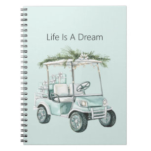Carnet Cadeaux De Chariot De Golf Bleu La Vie Est Un Rêve