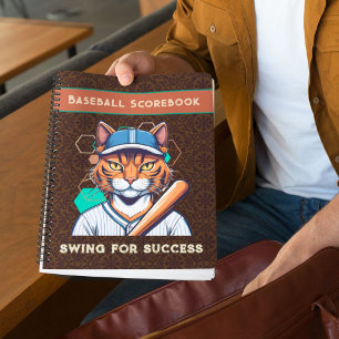 Carnet Cadeaux de chats cool pour les joueurs de baseball