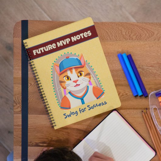 Carnet Cadeaux de chats mignons pour les joueurs de baseb