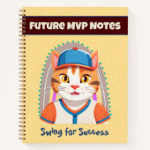 Carnet Cadeaux de chats mignons pour les joueurs de baseb (Devant)