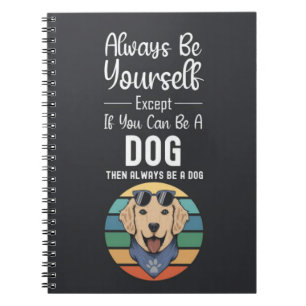 Carnet Cadeaux de chien mignons Citation de typographie d