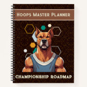 Carnet Cadeaux de chiens cool pour les amateurs de basket (Devant)
