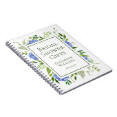 Carnet Cadeaux de Fête de Fiançailles aux Hortensias Bleu (Côté Droit)