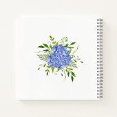 Carnet Cadeaux de Fête de Mariage aux Hortensias Bleus (Dos)