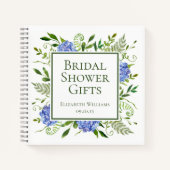 Carnet Cadeaux de Fête de Mariage aux Hortensias Bleus (Devant)