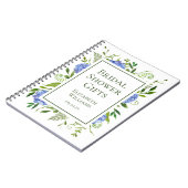 Carnet Cadeaux de Fête de Mariage aux Hortensias Bleus (Côté gauche)