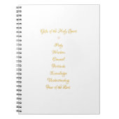 Carnet Cadeaux de l'Esprit Saint en 3D Look Script doré (Devant)