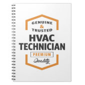Carnet Cadeaux de logo du technicien HVAC. (Devant)