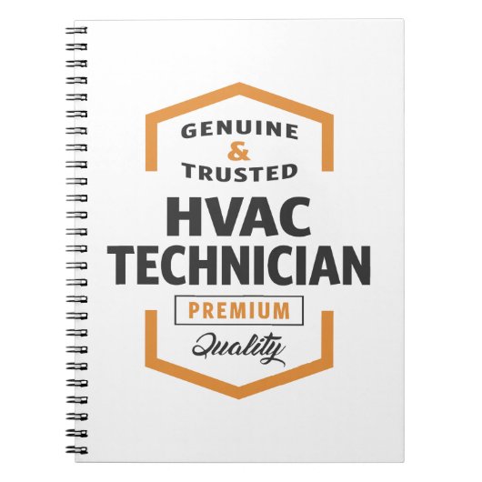 Carnet Cadeaux de logo du technicien HVAC. (Devant)