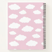 Carnet Cadeaux de nuages roses de Monogramme personnalisé (Dos)