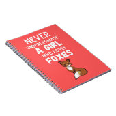 Carnet Cadeaux de renard mignons pour bébés filles pour e (Côté Droit)