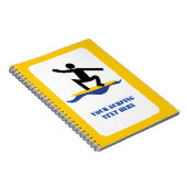 Carnet Cadeaux de surf, surfer sur sa planche de surf (Côté Droit)