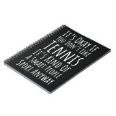 Carnet Cadeaux drôles pour amateurs de tennis pour lui el (Côté gauche)