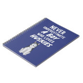 Carnet Cadeaux Mignons de Husky Bleu Marine pour Bébés Ga (Côté gauche)