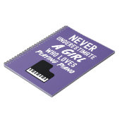 Carnet Cadeaux mignons de pianiste rose pour filles joueu (Côté gauche)