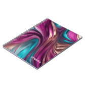 Carnet Cadeaux modernes pour elle-Magenta, Turquoise et O (Côté gauche)