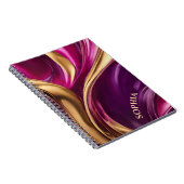Carnet Cadeaux modernes pour Her-Fuchsia violet et or- (Côté Droit)