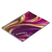 Carnet Cadeaux modernes pour Her-Fuchsia violet et or- (Côté gauche)