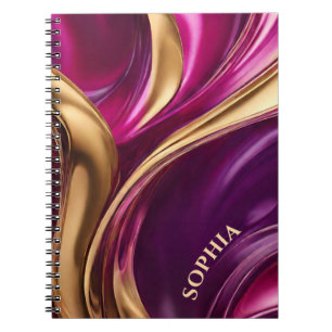 Carnet Cadeaux modernes pour Her-Fuchsia violet et or-