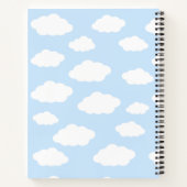 Carnet Cadeaux Monogramme Cute Girl Blue Cloud personnali (Dos)