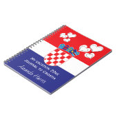 Carnet Cadeaux patriotiques croates de drapeau national (Côté gauche)