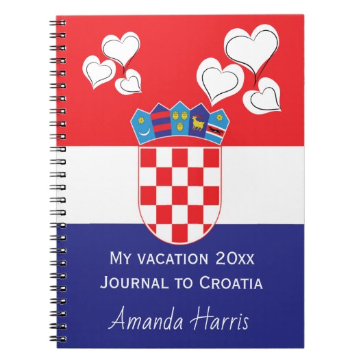 Carnet Cadeaux patriotiques croates de drapeau national (Devant)