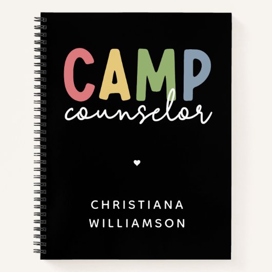Carnet Cadeaux personnalisés de conseillers de camp (Devant)