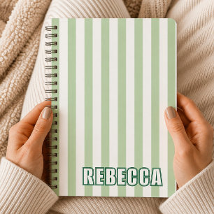 Carnet Cadeaux personnalisés rayés avec nom personnalisé