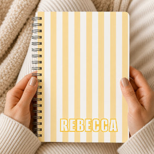 Carnet Cadeaux personnalisés rayés avec nom personnalisé