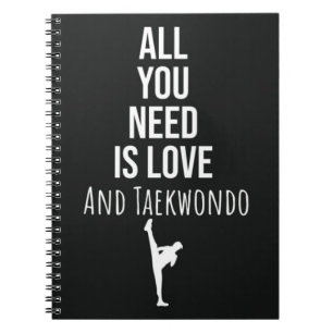 Carnet Cadeaux pour étudiant en Taekwondo luttant pour l'