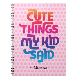 Carnet Cadeaux pour les parents personnalisés des choses
