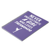 Carnet Cadeaux Rose Mignon de TKD pour Filles et Enfants  (Côté gauche)