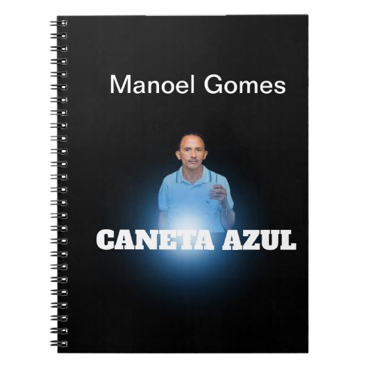 Carnet Caderno Espiral com Foto CANETA AZUL (Devant)