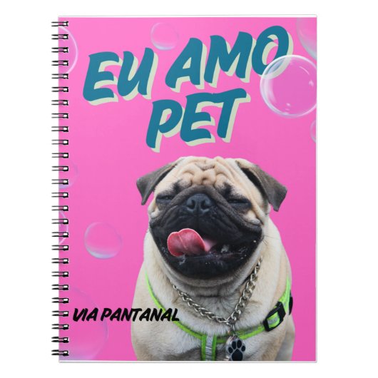 Carnet Caderno Espiral com Foto Pet (Devant)
