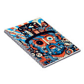 Carnet Caderno Espiral com Foto "Psychedelic #1" (Côté Droit)