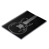 Carnet Caderno Espiral com guitarra (Côté gauche)