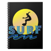 Carnet caderno espiral com tema surf (Devant)