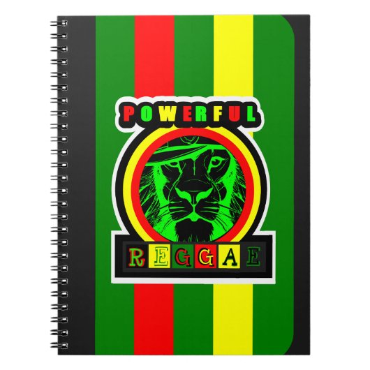 Carnet caderno espiral Powerful Reggae (Devant)