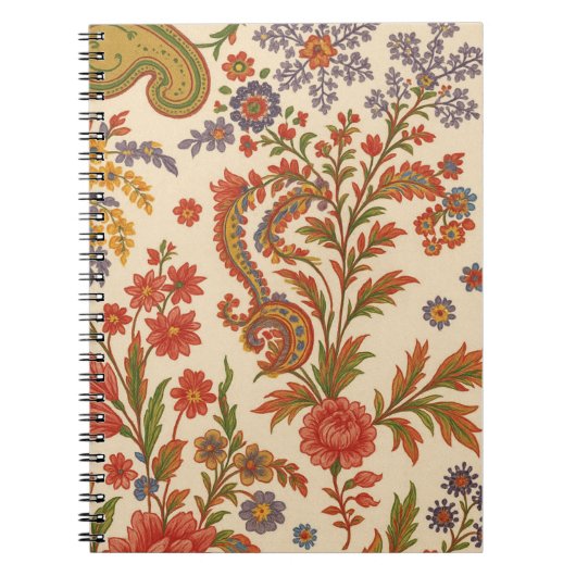 Carnet Caderno Flores de Zínnia em artes (Devant)