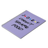 Carnet Caderno Joey Doesn't Share Food (Côté gauche)