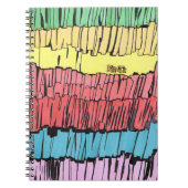 Carnet caderno para presente, caderno com cores vibrantes (Devant)