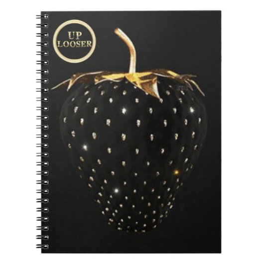 Carnet Caderno UP Looser - fraise noire (Devant)