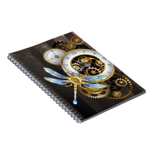Carnet Cadran Steampunk avec libellule (Côté Droit)