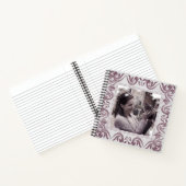 Carnet cadre de grunge de style baroque rétro. texte. (Intérieur)