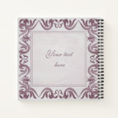 Carnet cadre de grunge de style baroque rétro. texte. (Dos)